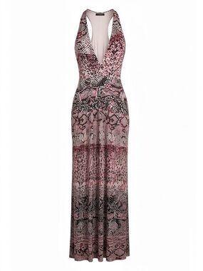 Colcci Animal Print Maxi Dress in Pink & Purple Size 38 (6/8) Like New